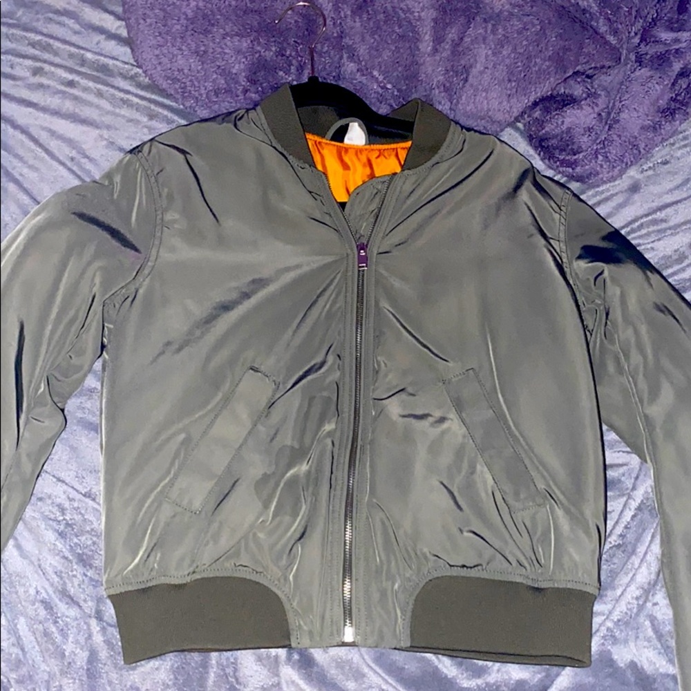 Army green H&M bomber jacket